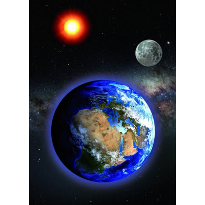 3D pohlednice Earth-Sun-Moon-vertical (Zem-Slunce-Měsíc)