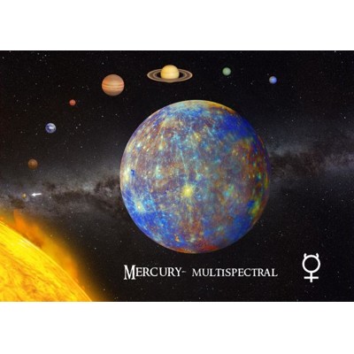 3D postcard Mercury