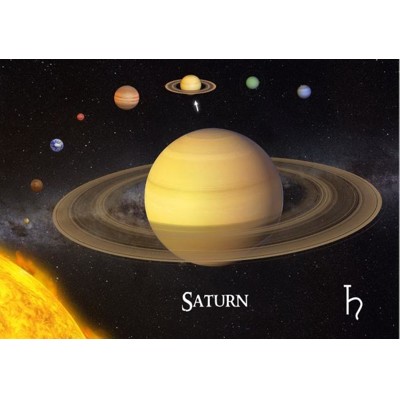 3D pohľadnica Saturn