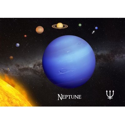 3D pohľadnica Neptune (Neptún)