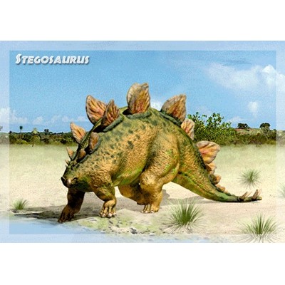 3D pohlednice Stegosaurus