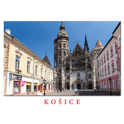 pohľadnica Košice L (Alžbetina ulica s katedrálou)