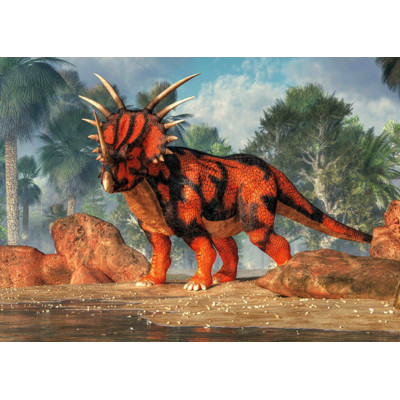 3D pohlednice Styrocosaurus