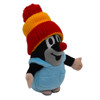 Mole in pants with a cap, 12 cm (yellow-red)