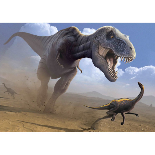 3D postcard Hunting T-rex