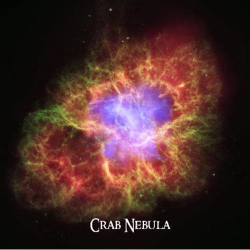 3D pohlednice (čtverec) The Crab Nebula