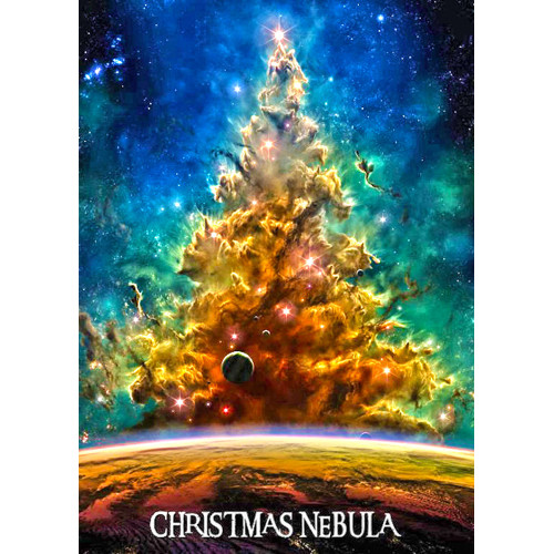 3D postcard Christmas Nebula