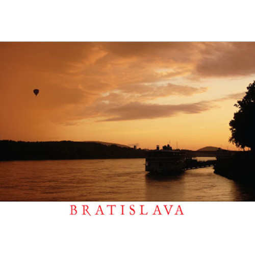 postcard Bratislava L (sunset)