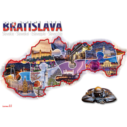 pohľadnica Bratislava 2024 (mapa Slovenska)