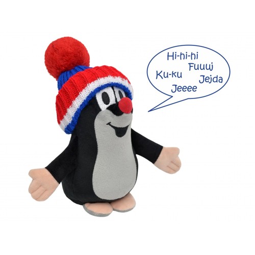 Mole talking with a cap, 20 cm (blue with tricolor)