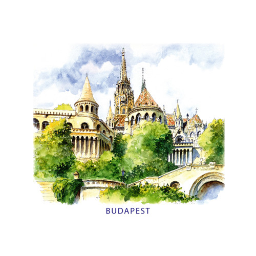 postcards Budapest p014 (the Fisherman's Bastion)