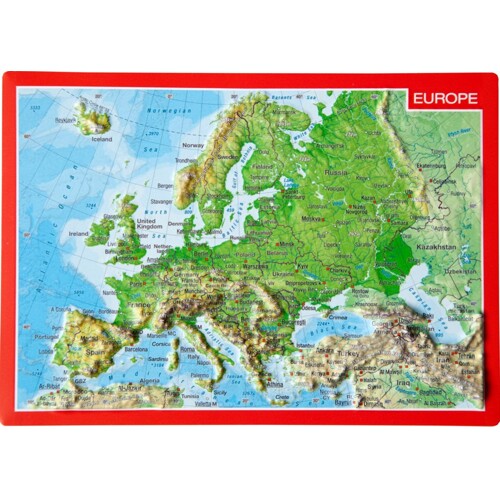 reliéfna pohľadnica Europe (Európa)