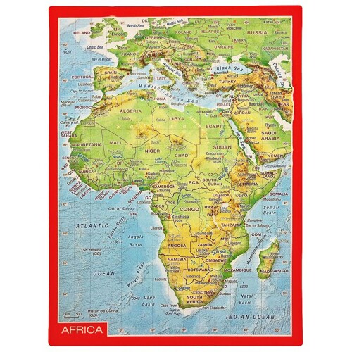 reliéfní pohlednice  Africa (Afrika)
