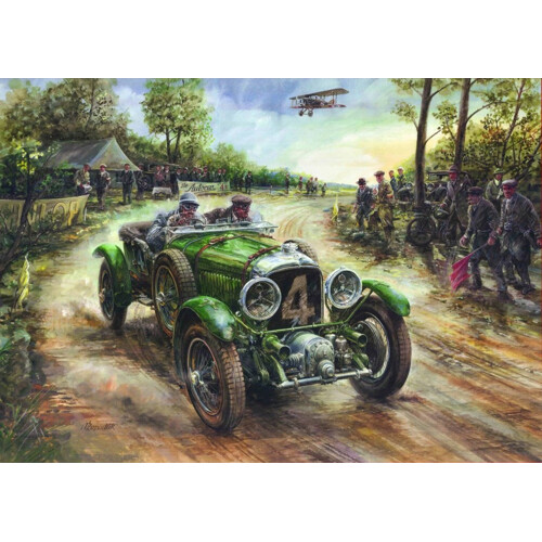 3D pohlednice Bentley 1929