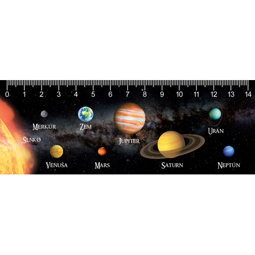 3D pravítko DEEP Solar system SK (Sluneční soustava, slovenské názvy planet)