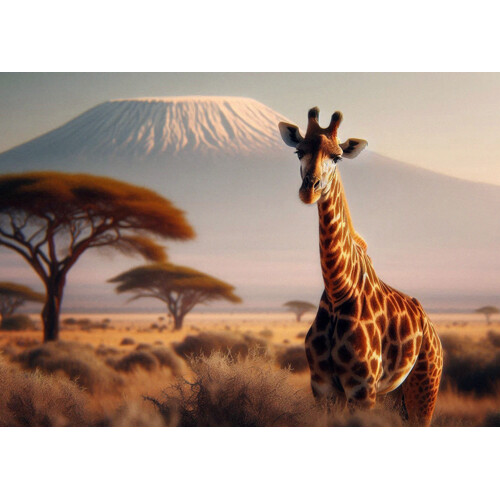 3D postcard Mighty giraffe AI