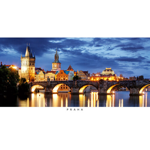 pohľadnica Praha h02 (Karlov most, panoráma)