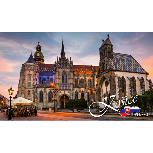 3D magnetka Košice (podvečer)