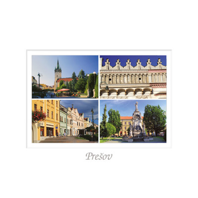 postcards Prešov I (with the passe-partout)