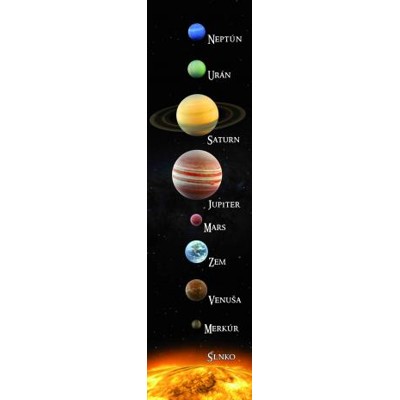 3D bookmark Slnečná sústava (Solar system, slovak language)