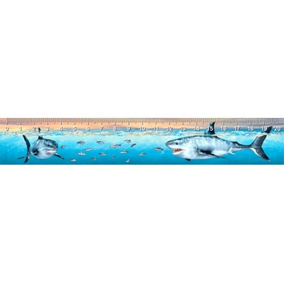 3D ruler Great White Shark