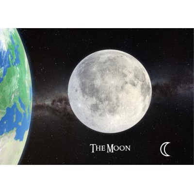 3D pohľadnica Moon (Mesiac)