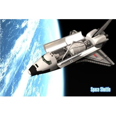 3D postcard Space Shuttle