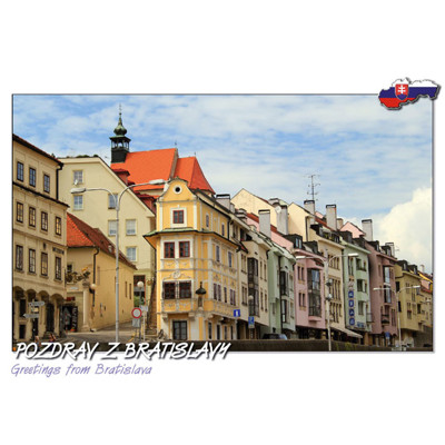 pohlednice Pozdrav z Bratislavy (Židovská ulice)