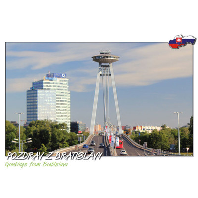 postcards Greetings from Bratislava (SNP bridge)