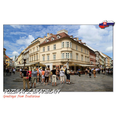 postcards Greetings from Bratislava (Ventúrska a Pánska street)