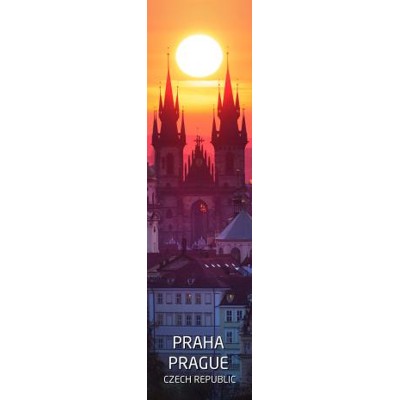 3D bookmark PRAHA - PRAGUE (sun)