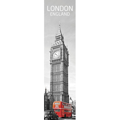 3D bookmark London in red