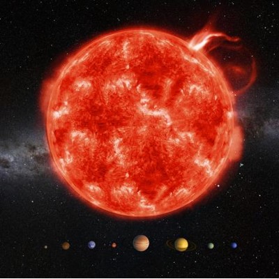 3D velký čtverec - Solar System - Sun scale (did...