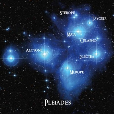 3D pohlednice (čtverec) Pleiades