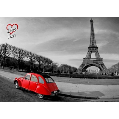 3D postcard Eiffel Tower