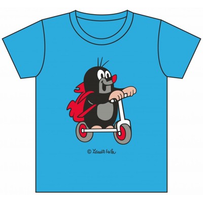 Mole T-shirt, On the scooter (blue 106-116)
