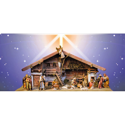 Vánoční otevírací pohlednice - Betlém