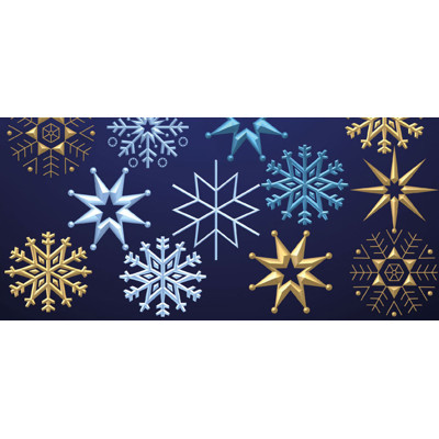 Christmas opening card - Snowflakes