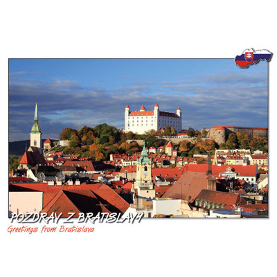 pohľadnica Pozdrav z Bratislavy (ráno nad Bratislavou)