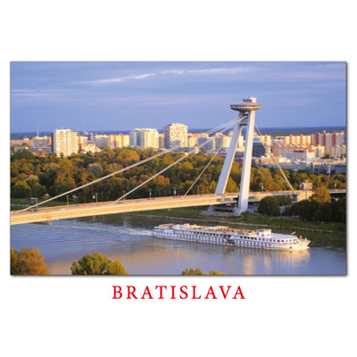 postcard Bratislava L (the SNP bridge)