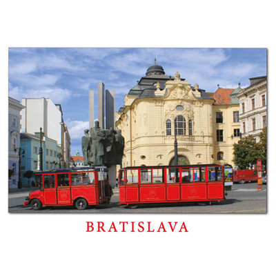 postcard Bratislava L (Ľ. Štúr sq, the Slovak Ph...