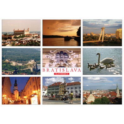postcard Bratislava L (mix, sunset)
