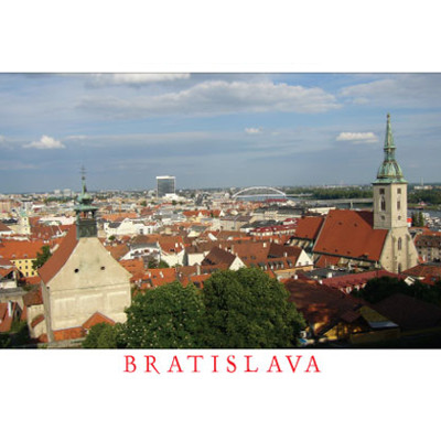 pohlednice Bratislava L (panorama města, katedrála)