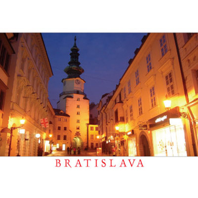 pohľadnica Bratislava L (Michalská ulica podvečer)