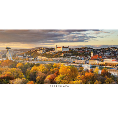 pohlednice Bratislava k12 (podzimní barvičky, panoráma)