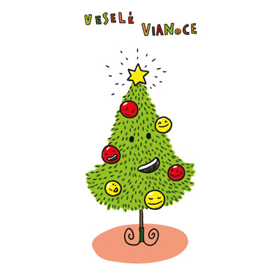 Vánoční otevírací pohlednice - Stromeček, balíčky