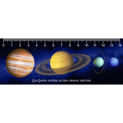3D ruler DEEP Gas Giants : Jupiter, Saturn, Uranus, Neptune