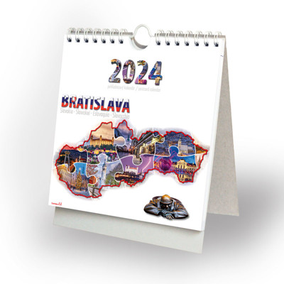 postcard calendar BRATISLAVA 2024