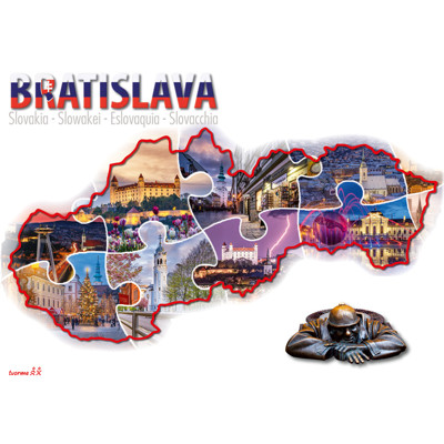 postcards Bratislava 2024 (map of SR)