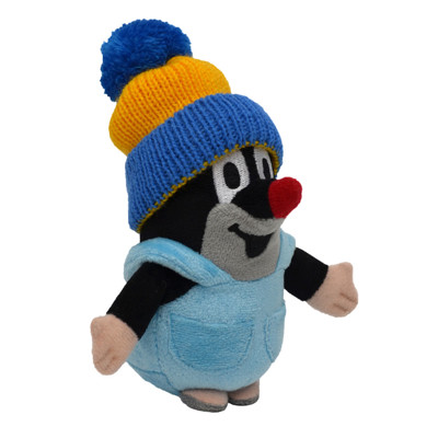 Mole in pants with a cap, 12 cm (yellow-blue)
